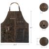 Tablier d'Artisan Multi-Usage Imperméable Cuir PU Transfrontalier - Résistant à l'Huile et aux Taches Vêtement de Travail Rétro pour BBQ