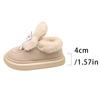 Fashion Cartoon Shape Fluffy Plush Snow Boots for Women Winter Cozy Faux Fur Home Slippers Woman Thick Sole Anti Slip Warm Cotton Shoes
