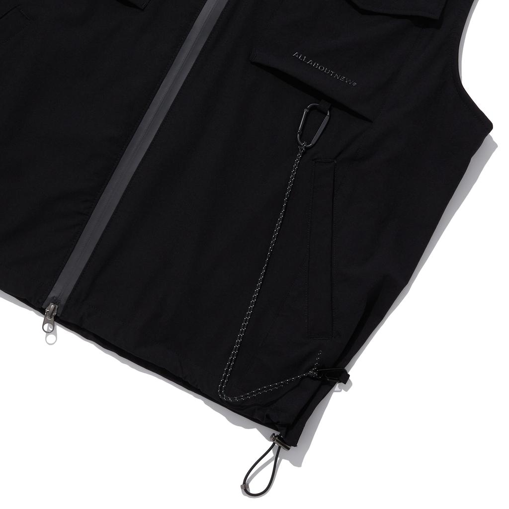 All About New Hooded Zip-Up Vest Iny3Vo21Abk