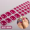 Gel Toenail Strips with File Easy Apply Remove No LED Lamp Needed Adhesive Nail Sticker Home Manicure DIY Toe Nail Polish Wrap