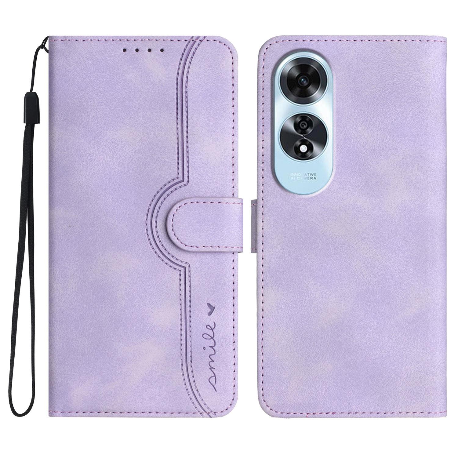 

YX0030 For Oppo A60 4G Case Leather Phone Cover Stand Function Light Purple