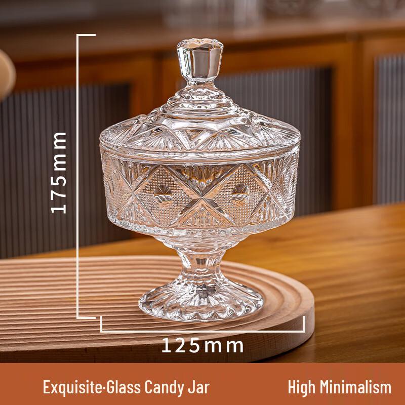 European Style Transparent Glass Storage Jar Under 500ml