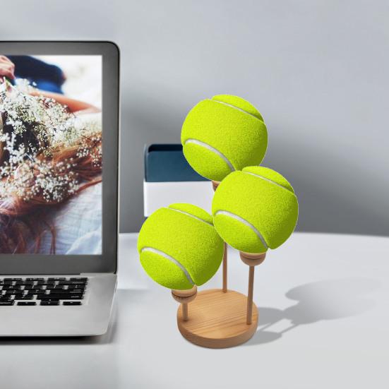 1 Satz Holz Baseball Ausstellungsständer 3 Bälle Show Halter Multifunktion Tennis Golf Sportbälle Basis Desktop Rack Baseball Enthusiast Geschenk