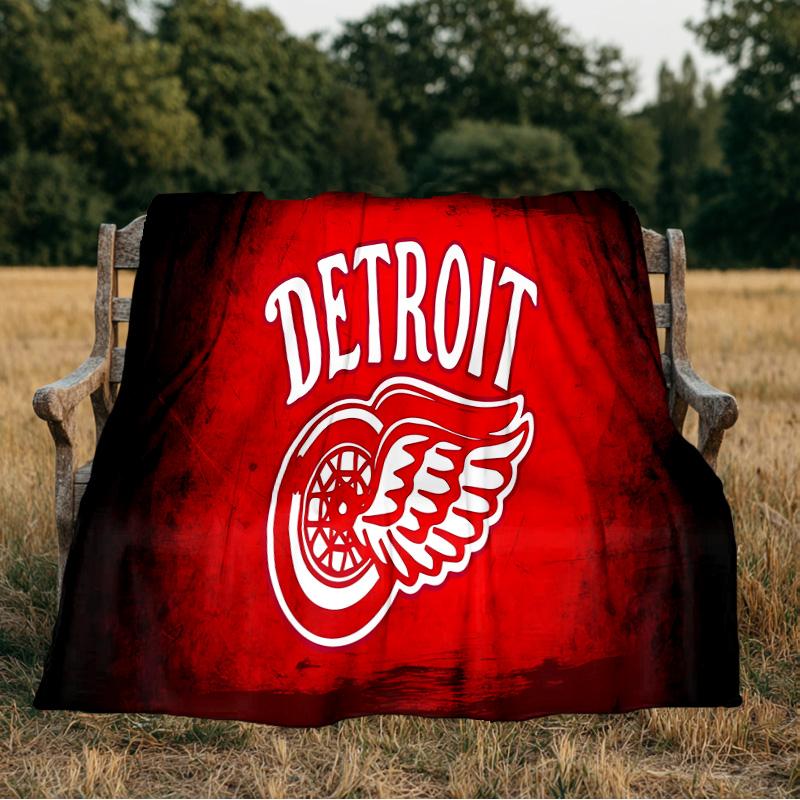 Red Wings Flannel Blanket, Use for Birthday/Holiday Gift, Soft Blanket for Sofa/Bed/Camping/Office/Tourism Use,All Seasons