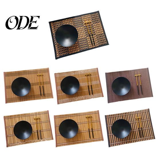 Natural Bamboo Table Mats Woven Placemat Retangle Shape Thickened Heat-Resistant Oil-Resistant Non-Slip Place Settings Parties Weddings Banquets