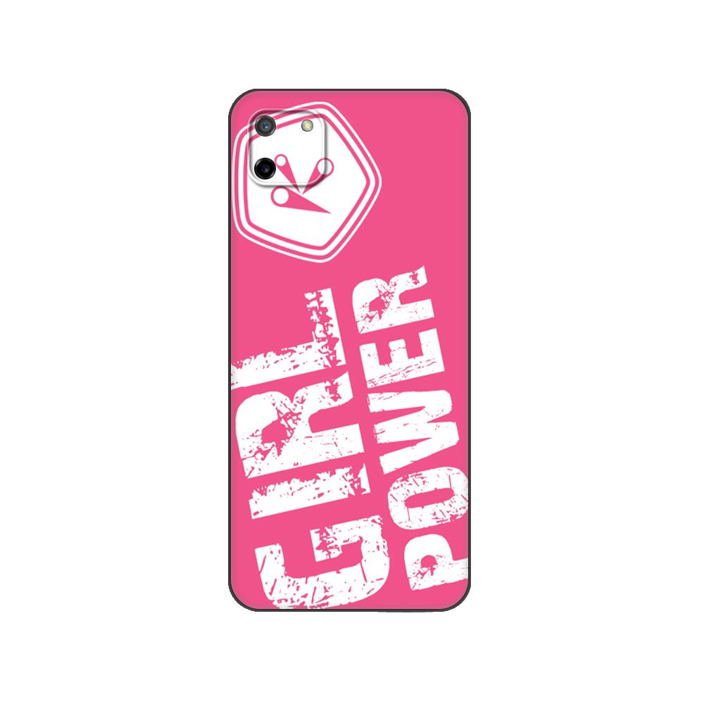 Black tpu Case For OPPO Realme C11 Case For Realme C 11 RealmeC11 Back RMX2185 Case Cover Bumper Boss lady Girl power Customer