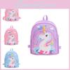 Durable Canvas Backpack For Children Ages 3 To 8 Featuring Adorable Animal Prints In Light Pink And Purple