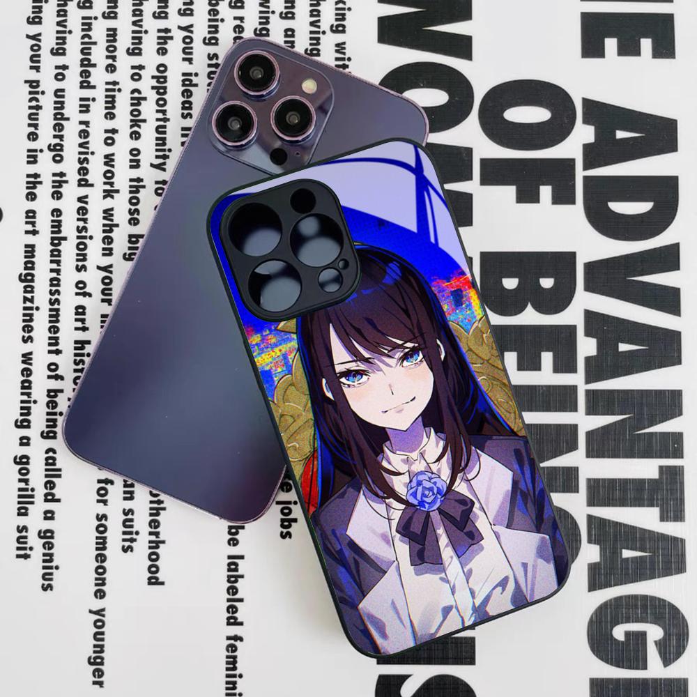 

1 шт. Чехол для телефона A-Ado Kyogen для Iphone 17 16 15 14 12 11 13 Pro Max Mini X Air Puls Черный Стеклянный Чехол iPhone 13
