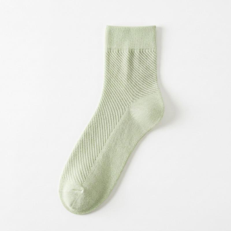 Spring and Summer Children's Thin Pure Cotton Anti-Odor Mid-Teenage Breathable Mesh All-Cotton Spring and Autumn Short Socks
