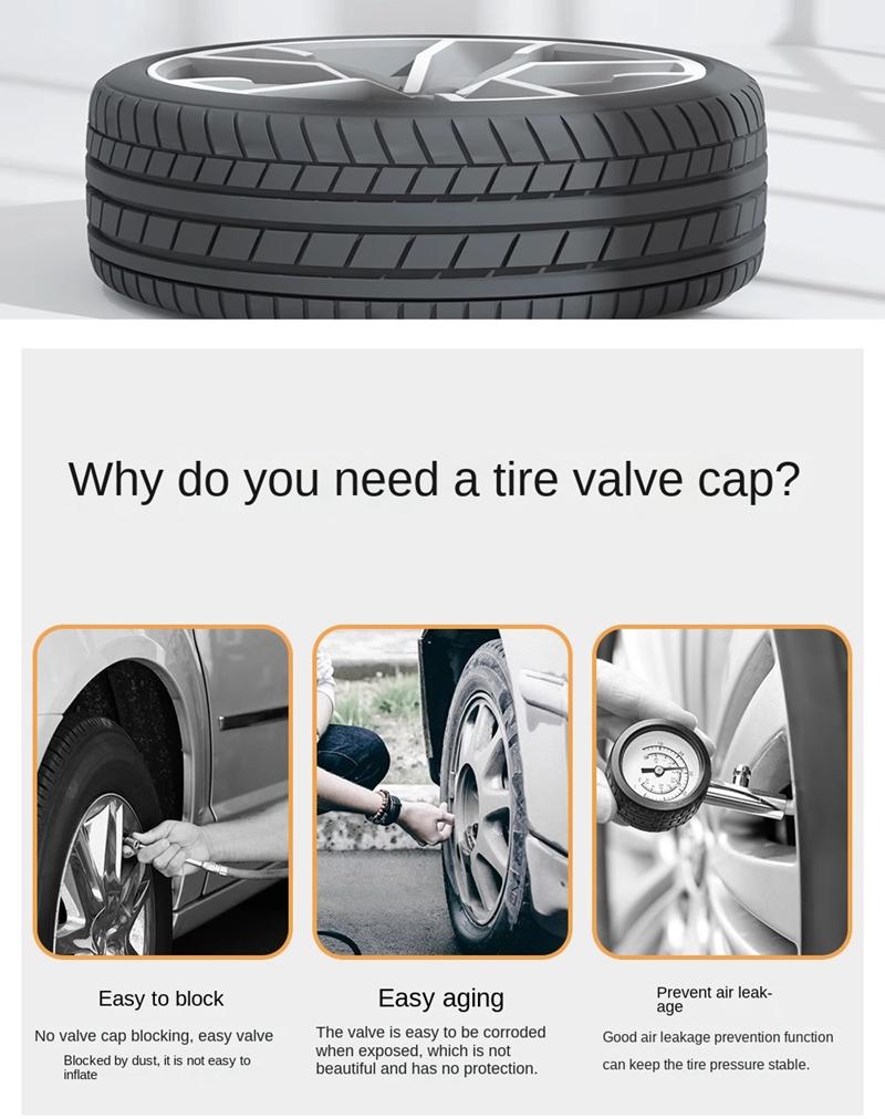 New 4Pcs Car Tire Valve Stems Cap Knurling Style Tire Valve Cap Aluminum Tire Wheel Stem Air Valve Cap Car Universal Accessories