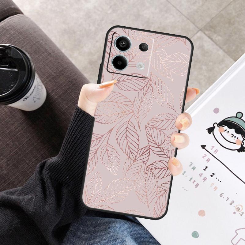 Love Rose Gold Style Cover For Xiaomi Redmi Note 14 10 11 12 13 15 Pro Plus Case For Redmi 15 15C 14C 12C 10C 13C