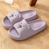 Cute Bear Women Home slippers Thick Bottom Soft Beach Slides Fashion Comfortable Non-slip Slippers Cartoon Lightweight Men Bathroom Slippers