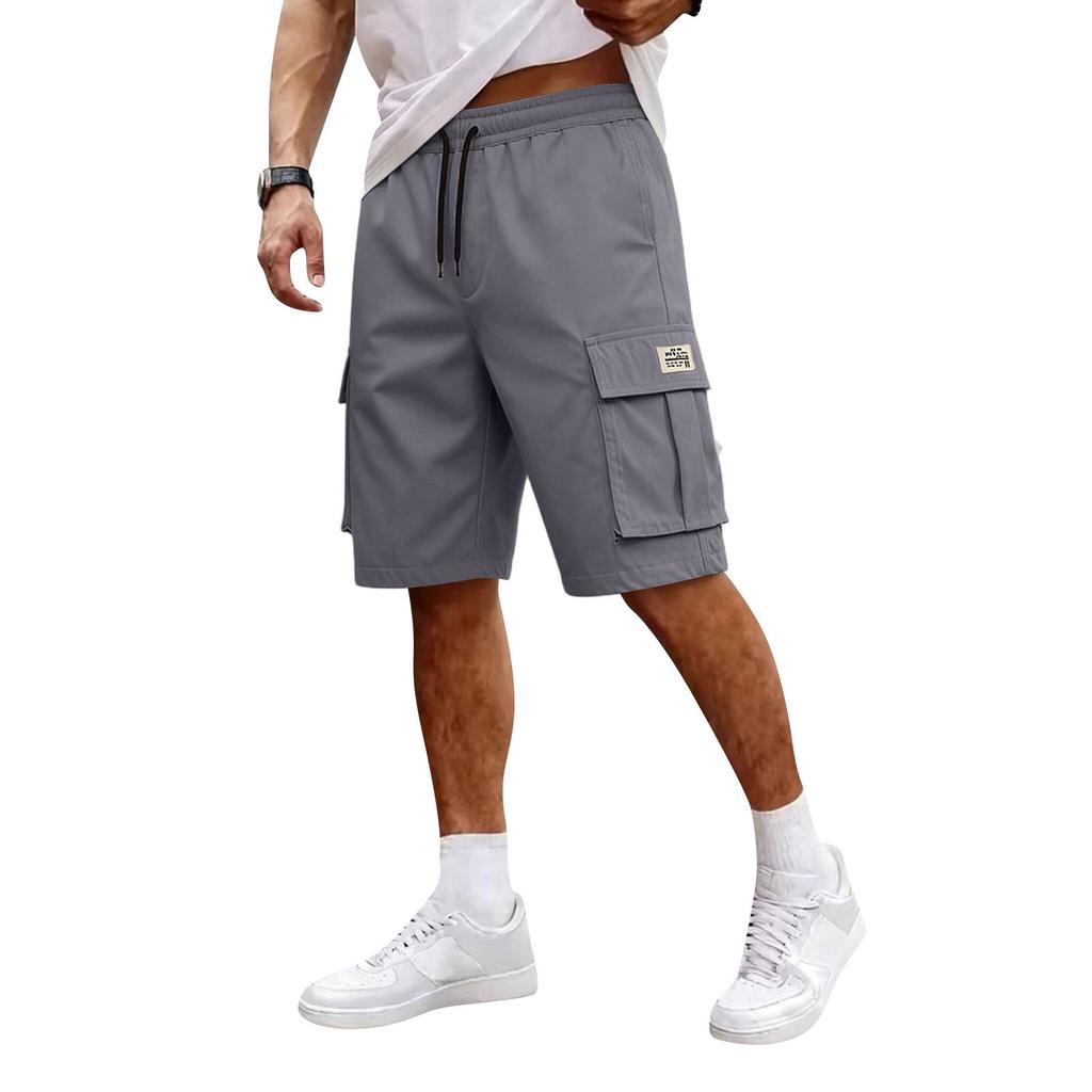 Men's Cargo Shorts with Multiple Pockets, Relaxed Fit, Casual Athletic , 5-Inch Inseam