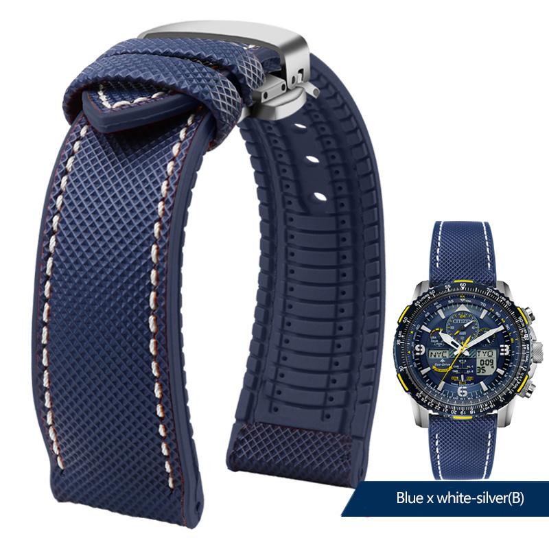 Nylon Silicone Bottom Watch Band Strap for Seiko PROSPEX Series Canvas Rubber Waterproof Outdoor Sports Watchband 20mm 21mm 22mm