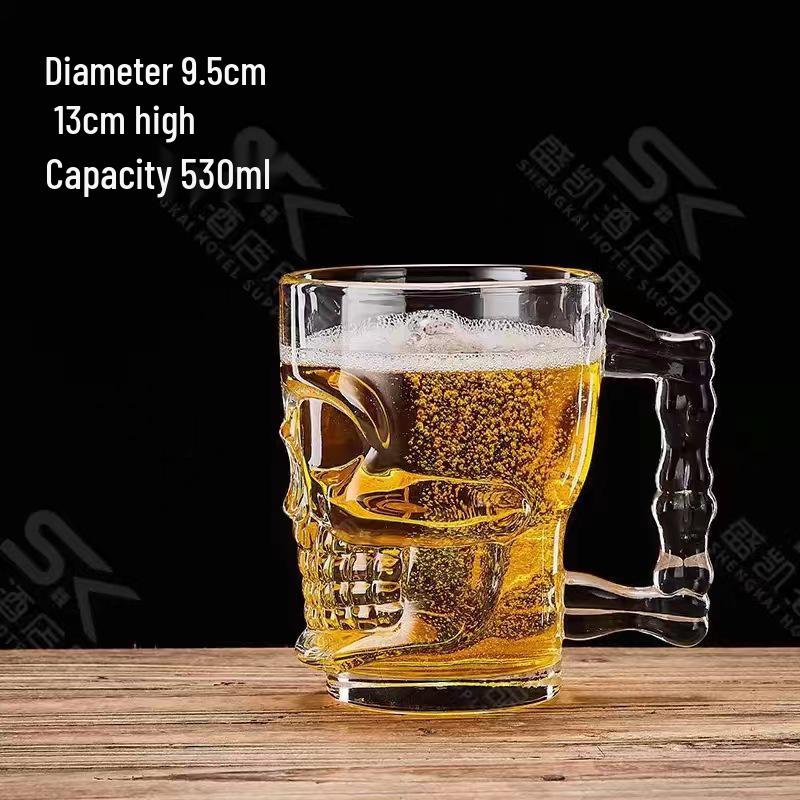 Large Capacity Waist-Slimming Crystal Beer Mug - Thickened Wheat Craft Glass for Household Use
