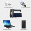 Bulbs Solar 8LED Charging Handheld Flashlight USB Charge Portable Lamp 4 Bright Lighting Modes Outdoor Camping Searchlight
