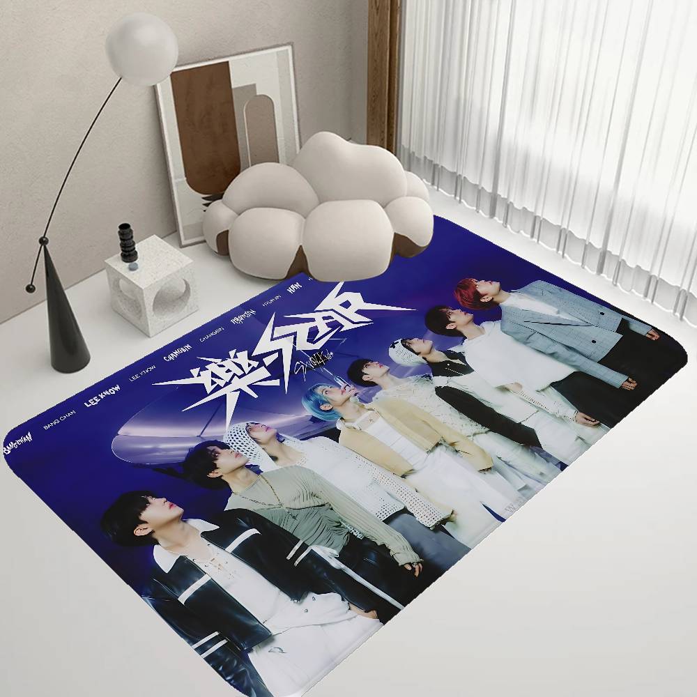 Hot KPOP S-Stray K-Kids Floor Mat INS Style Soft Bedroom Floor House Laundry Room Mat Anti-skid Household Carpets