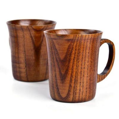 Home Wooden Coffee Mug Cup With Handle Tea For Drinking Office Espresso