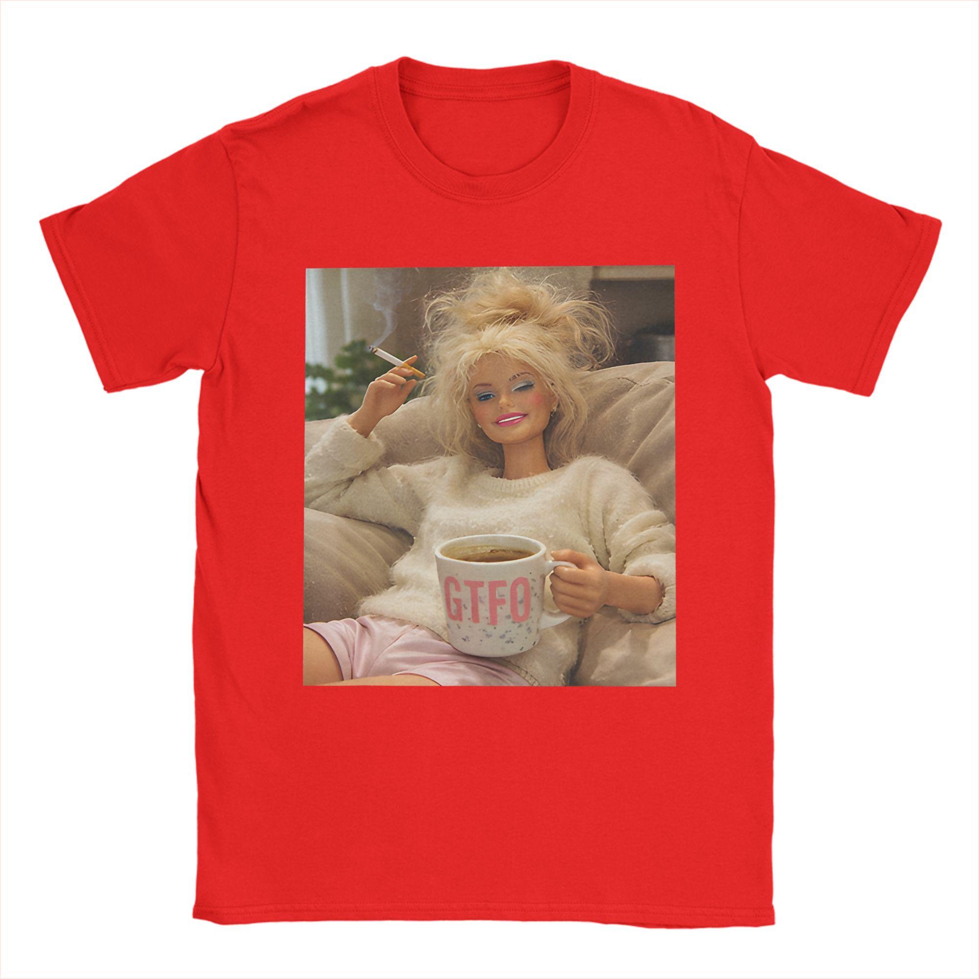 Funny Disgusting Doll face Smoking Meme TShirt Men  Funny Pure Cotton Tees Round Neck Short Sleeve T Shirt Gift Idea Clothing S