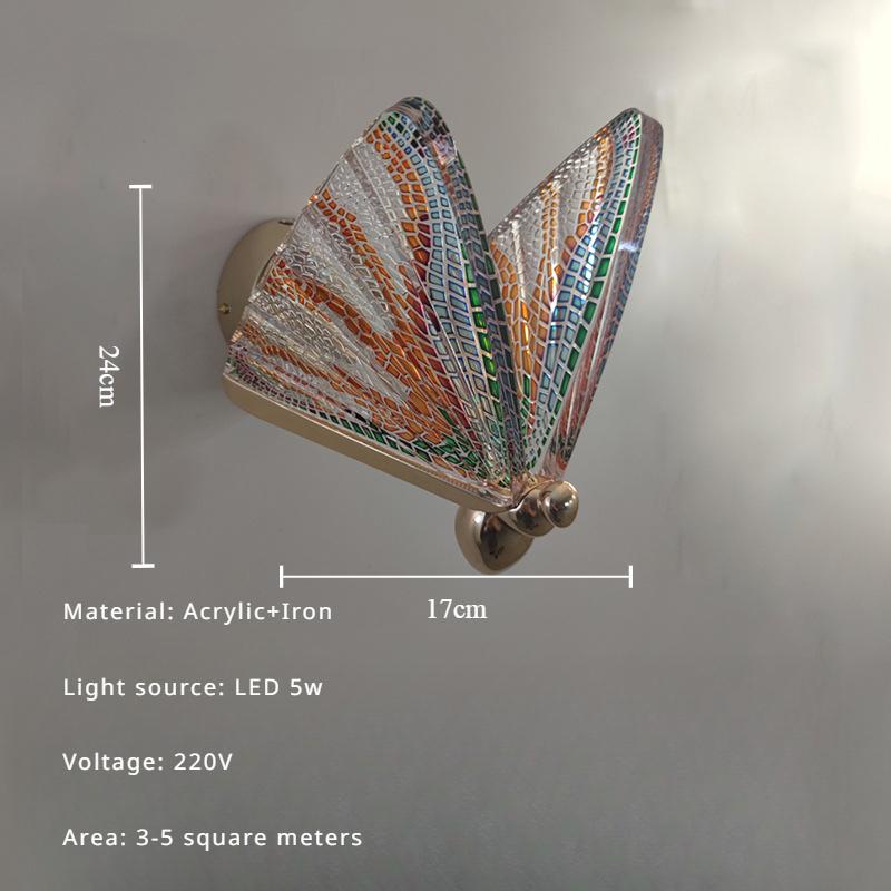 Nordic Creative LED Butterfly Wall Lamp Modern Romantic Living Room Bedroom Bedside Decoration Wall Corridor Lighting Fixtures