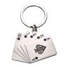 Special Classic 3D Poker 10JQKA Toilet Tool Model Key Chain Playing Card Keyring Keyfob Gift for Lover