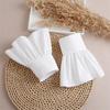 Ruffle Detachable Fake Collar White Adjustable Neckline All-match Lotus Leaf Cuffs  Female