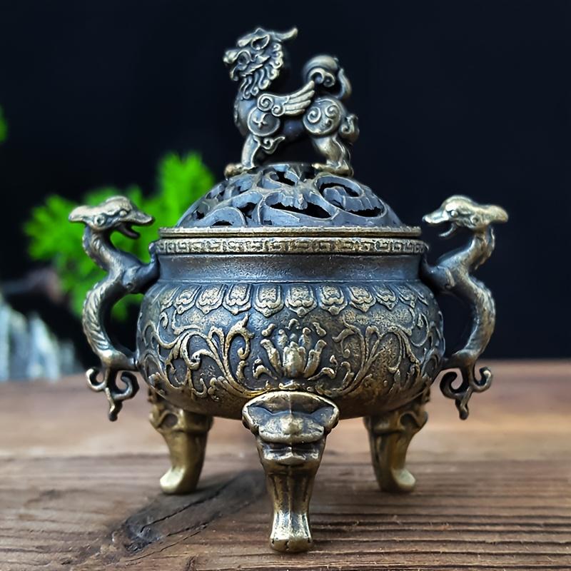 1pc Metal Incense Holder with Lid for Home Use, Suitable for New Year Decoration, Christmas, St. Patrick's Day, Easter Decoration, Beauty Salon