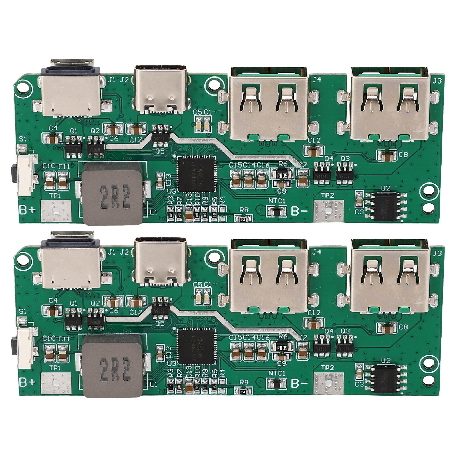 

2PCS QC4.0 QC3.0 Модуль швидкого заряджання Dual LED USB Battery Charging Mobile Power Module 6V‑32V