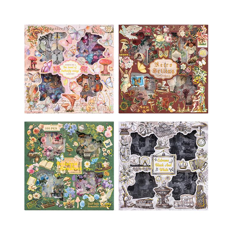 Retro Samolepky na Dárkové Krabičky: Kreativní DIY PET samolepky do deníku pro děti