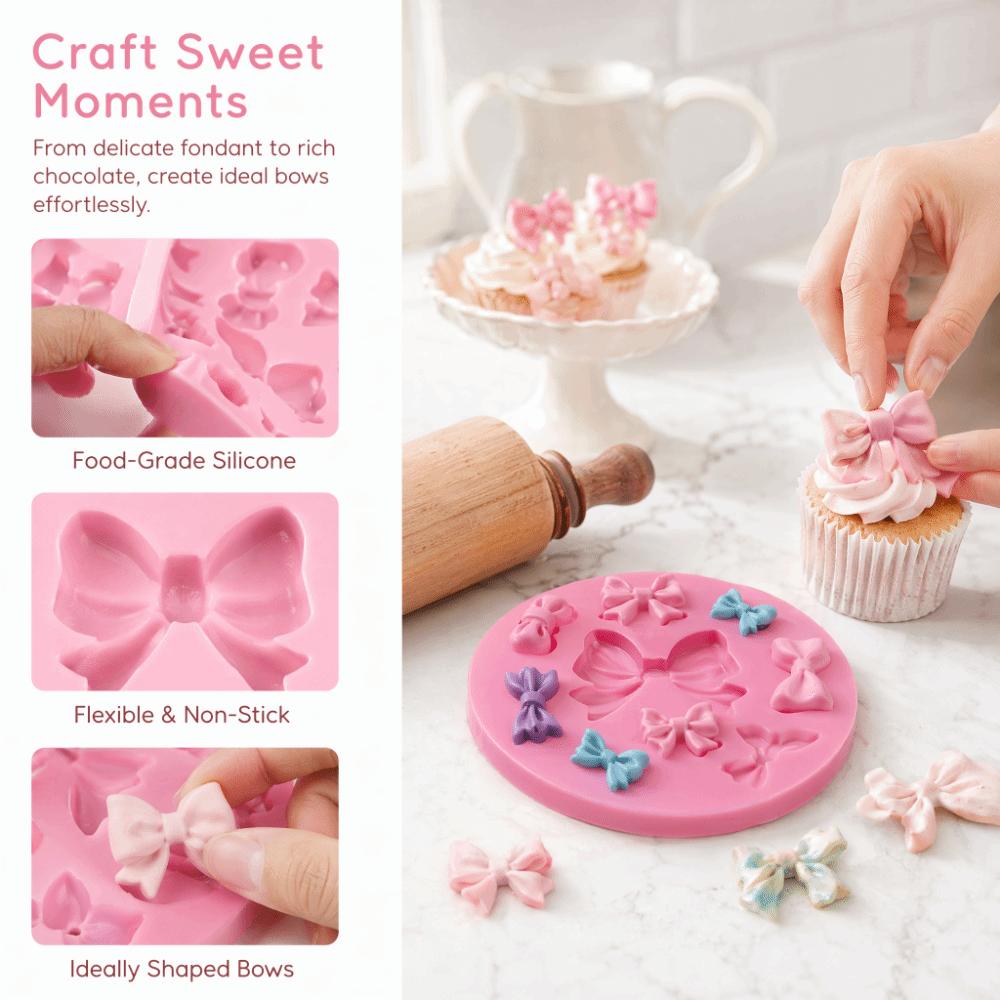Food Grade Silicone Bowknot Silicone Mold 3D Shape DIY Baking Tool  Wedding Cake Decoration