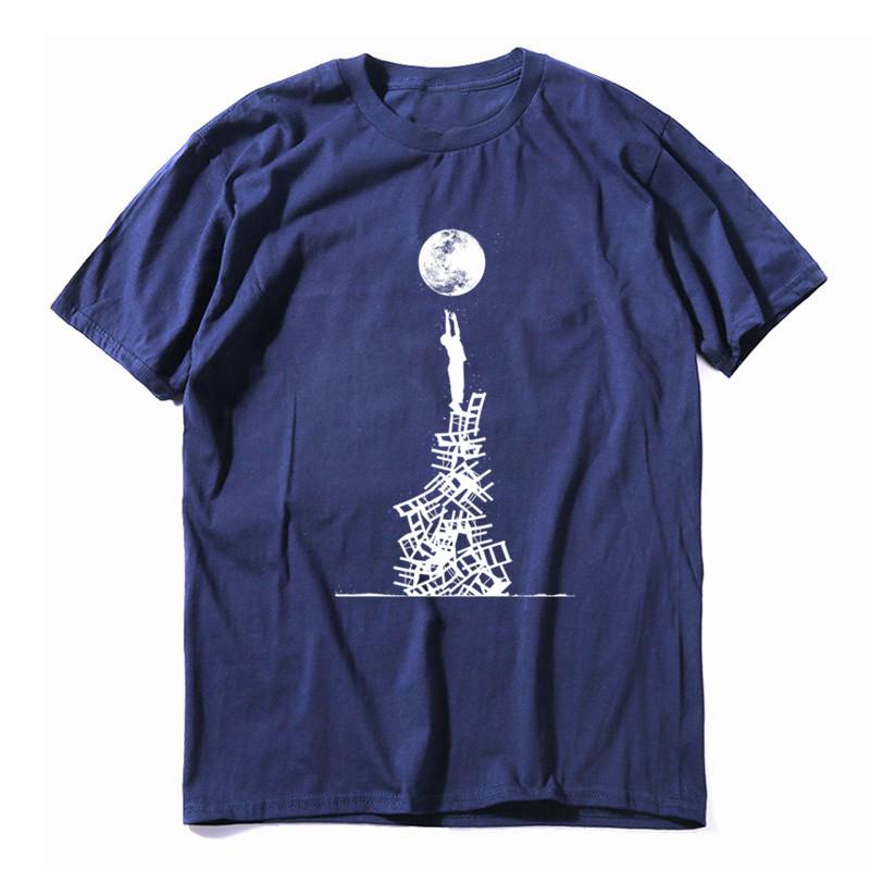 

COOLMIND 100% Cotton Short Sleeve Creative Men T Shirt Casual Summer Loose Men Tshirt Tee Shirts Mens o-neck Male t-shirt M