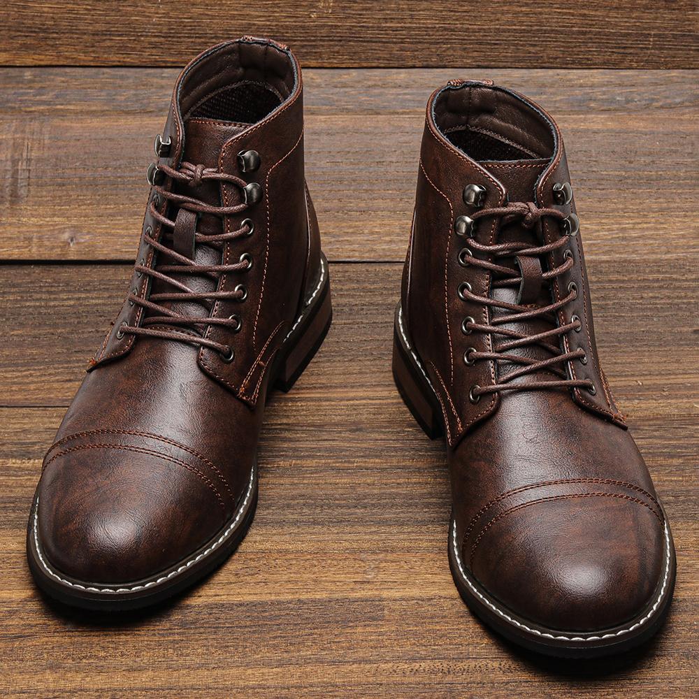 Classical Men Boots  Fashion Comfortable Spring Leather Ankle Boots