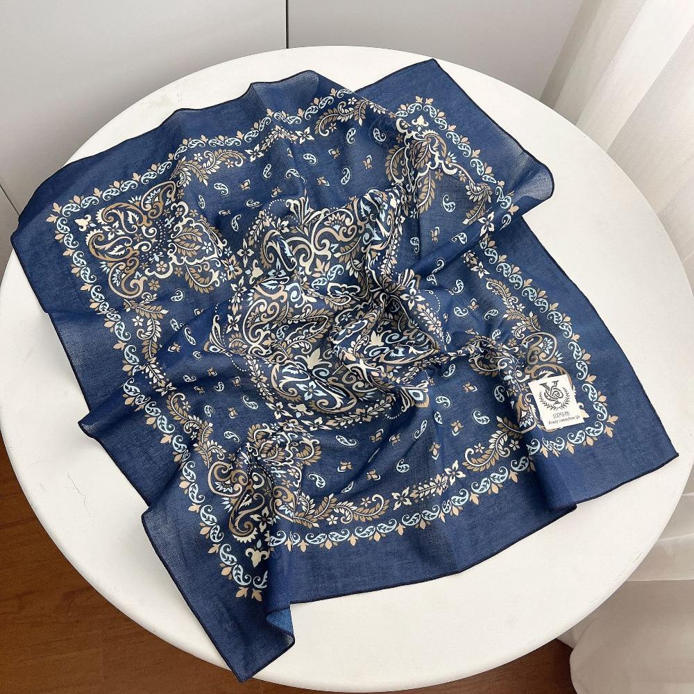 Korean Cashew Nut Print Silk Scarf Breathable Small Scarves Square Handkerchief  Scarf Accessories