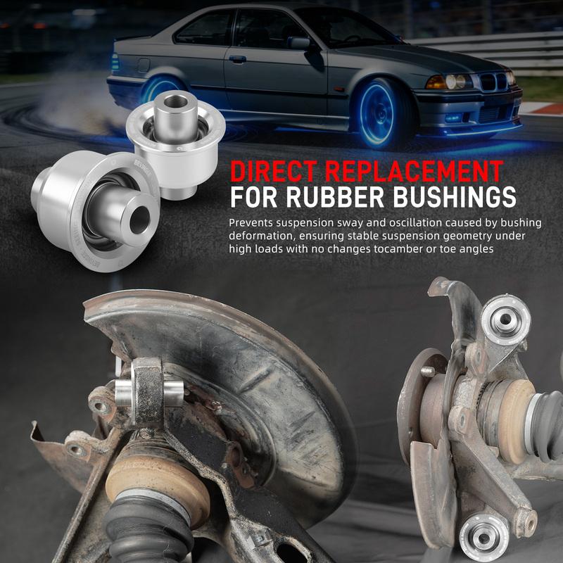 

BEVINSEE Aluminum Rear Control Arm Outer Bushing Kit for BMW E46 320d 320i 330i 325i 330d 1999-2006, for BMW E36 Z4 E85 E86 E89