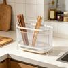 Utensil Storage Rack with Divided Compartments Organizer Drainage Holes Design Rack for Kitchen Countertop