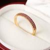 Luxury Palace Minimalist Ring With Colorful Zircon Inlay Elegant And Atmospheric Fashion Band For Women