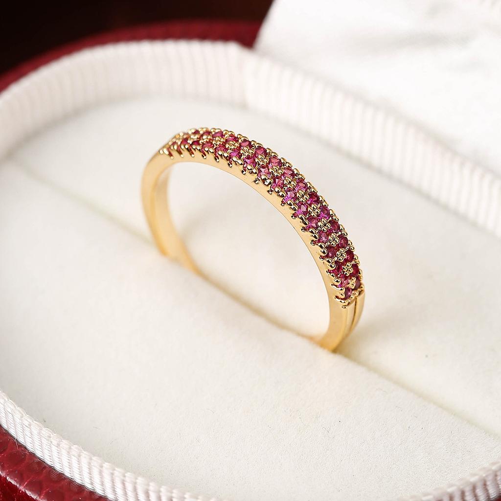 Luxury Palace Minimalist Ring With Colorful Zircon Inlay Elegant And Atmospheric Fashion Band For Women
