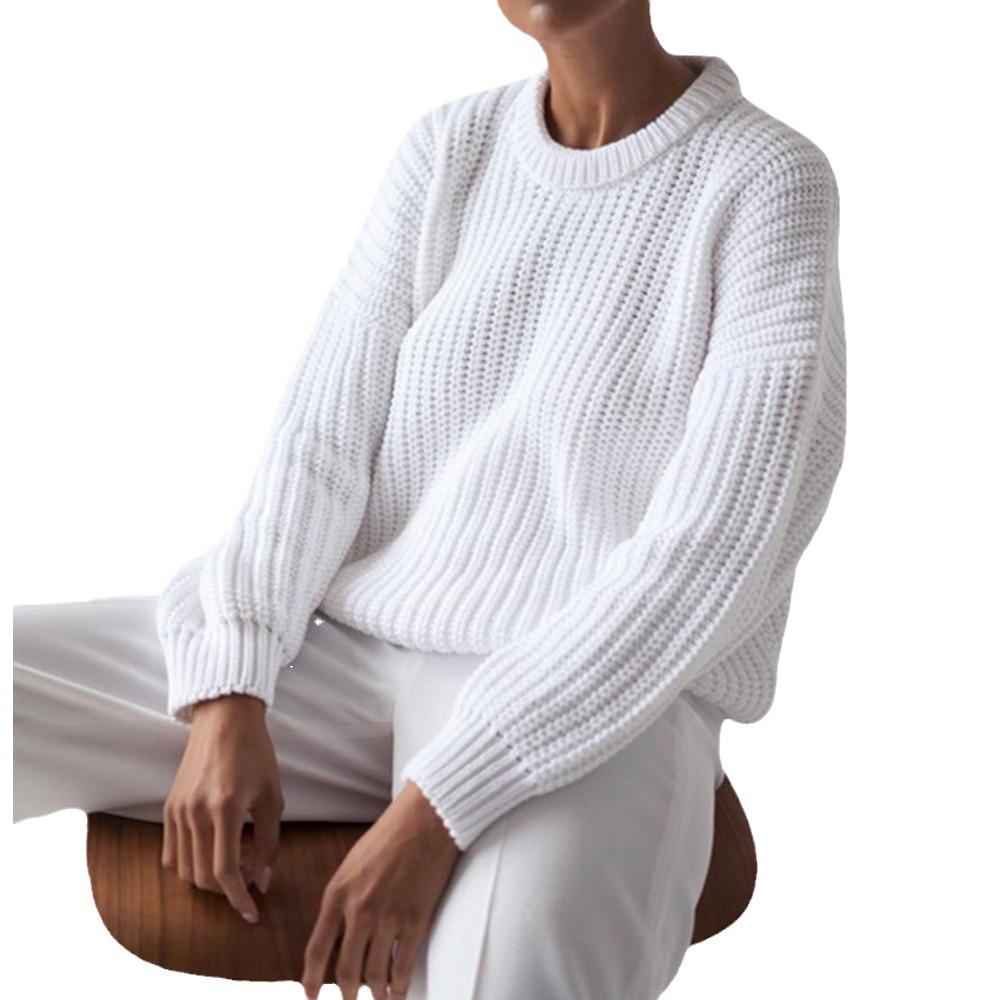 Nouveau Pull Femme Grande Taille Col Rond Ventes Chaudes - Automne/Hiver Coupe Ample