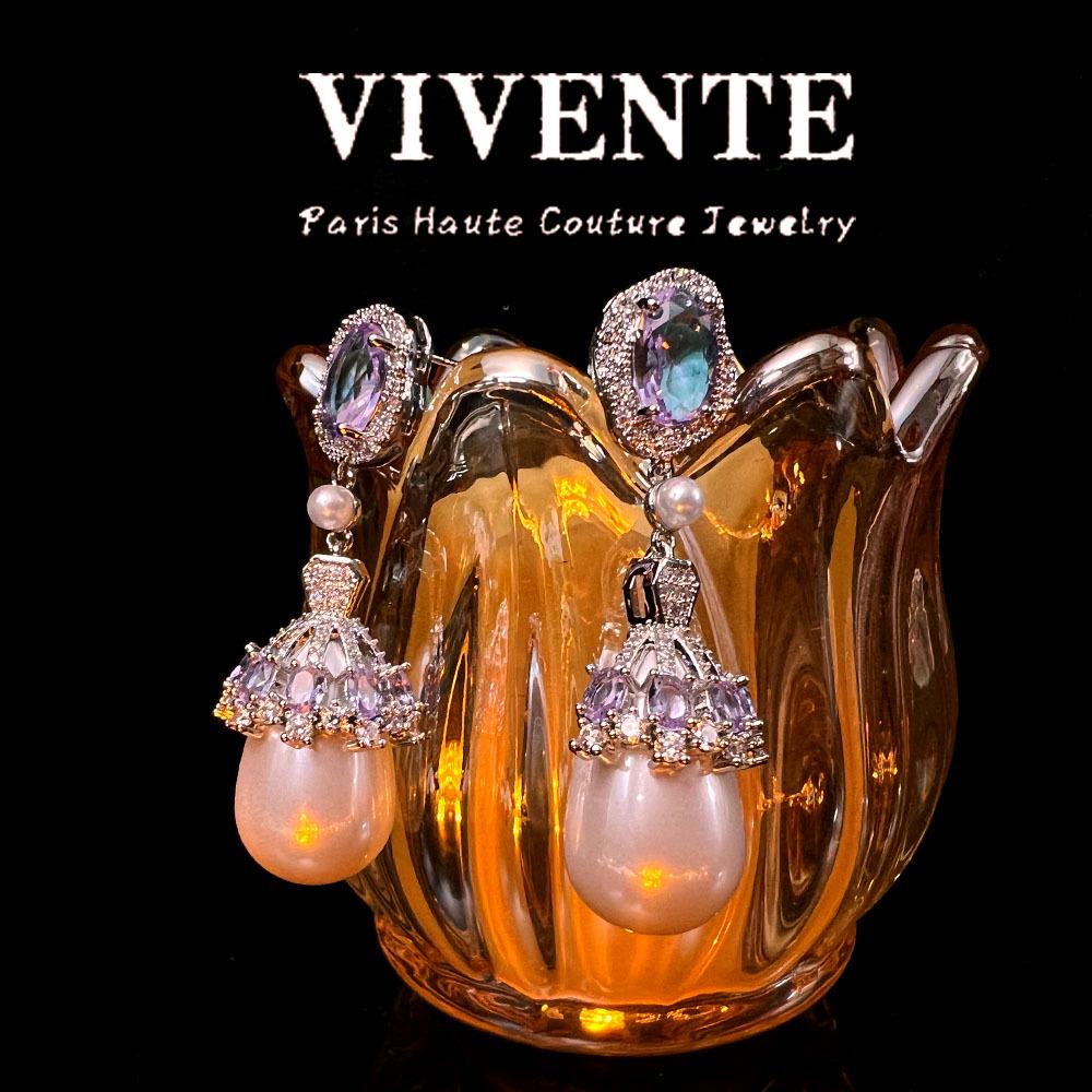 Luxurious 5A Zircon Pearl Teardrop Earrings: Elegant & Exquisite Niche Design