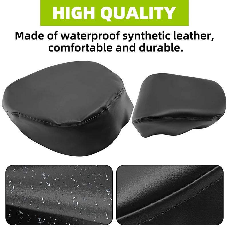 Black Motorcycle Driver Seat Cover Waterproof Sunscreen Motorbike Passenger Cushion Cover For Yamaha Virago XV 400 535 1987-up
