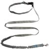 Dog Leash with Shock Absorber 380cm GRAY Adjustable HandsFree Made in Poland