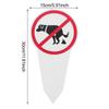 1/2/3Pcs 30*15cm No Dog Poop Sign Stake Double Sided Outdoor Garden Yard Stop Dog Pooping Warning Sign Spike Indicator Decor