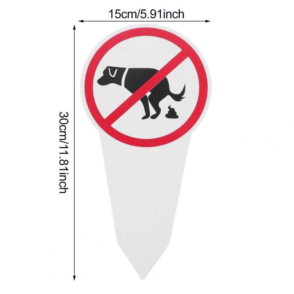 1/2/3Pcs 30*15cm No Dog Poop Sign Stake Double Sided Outdoor Garden Yard Stop Dog Pooping Warning Sign Spike Indicator Decor