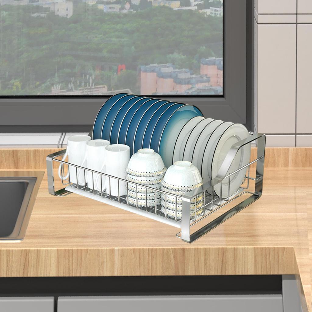 Dish Drying Rack Dryer Sink Shelf Portable Multipurpose Kitchen Drainer