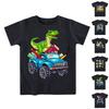 Boys Girls Round Neck Casual Printed Short-sleeved T-shirt Top