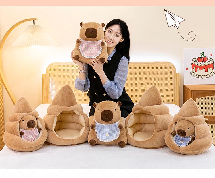 Adorable Capybara Nesting Doll Plush Toy - Detachable, Creative Rag Doll Gift for Boys and Girls