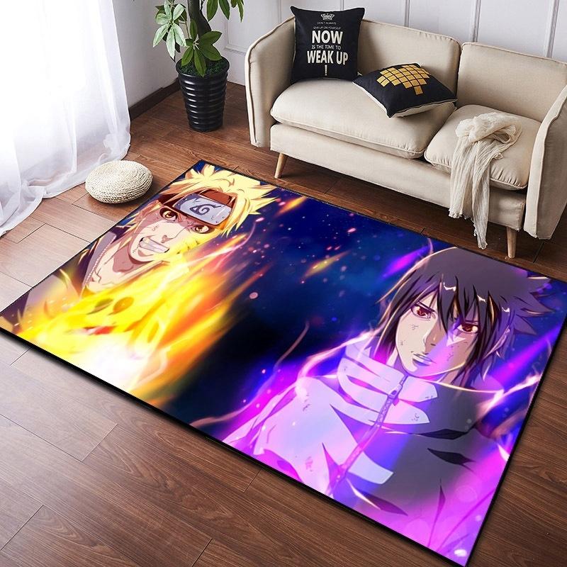  Naruto Anime Carpet Cloud Akatsuki Anime Rug for Boy's Gaming Room Decor Non Slip Style E-sports Swivel Chair Floor Mat