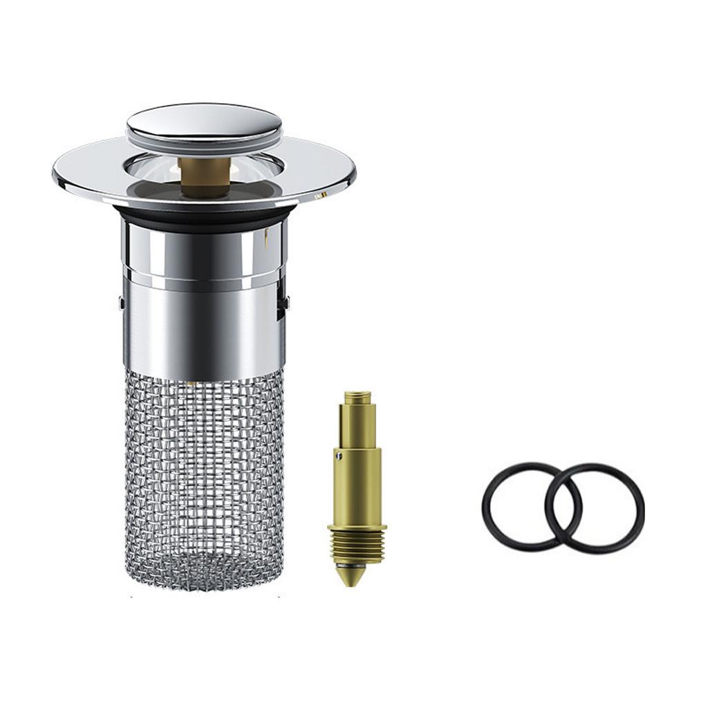 Plug In And Press Type Stainless Steel Sink Plug, Filter, Collector