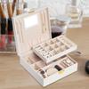 Double Layer Jewelry Box Organizer Multiple Compartments Large for Earrings Bracelets Ornaments