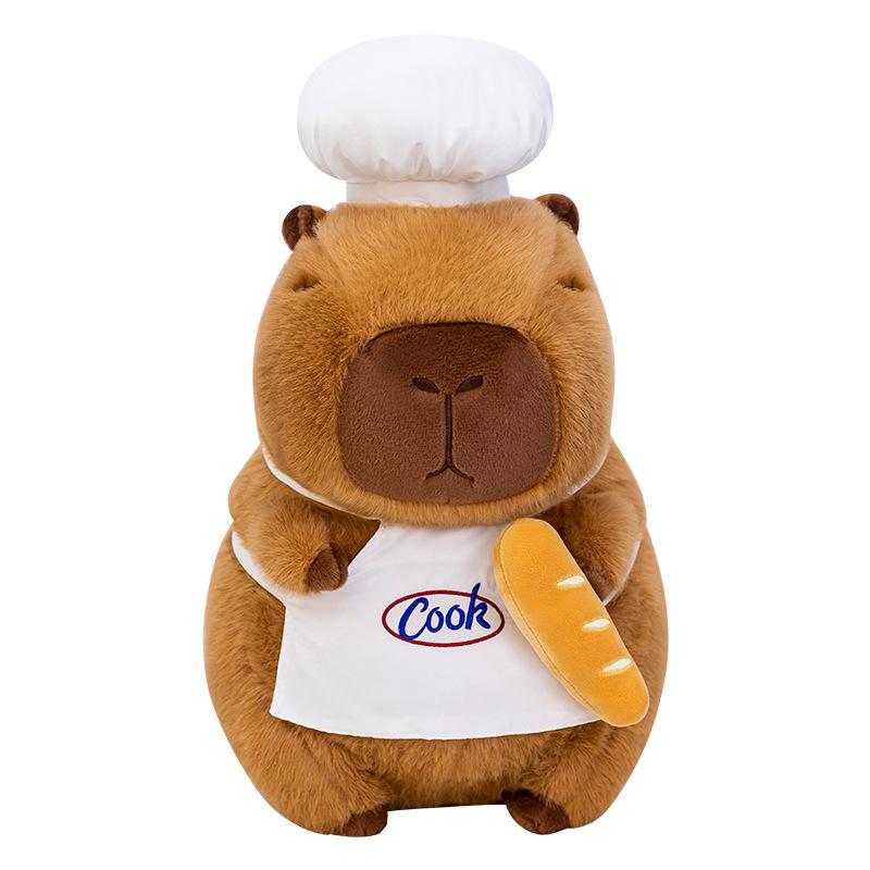 New Magician Capybara Plush Toys Children's Birthday Gift Chef Kapi Doll Headphones Doll